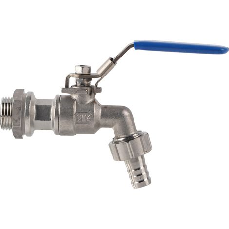 Beyamis Tuyau en acier inoxydable 1/2 pouce, robinet à bille, raccord traversant sans soudure TNP 13 mm (1/5)