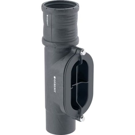 Geberit Silent-Pro Reinigungsstück 90° mit ovaler Serviceöffnung, DN 150, 393.703.14.1