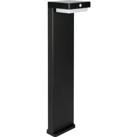 Borne de Jardin Solaire à Piquer 220lm USB-C Carré IP54 Noir - Blanc Chaud 2300K - 3500K - SILAMP (1/2)