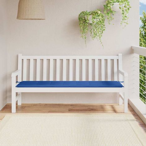 Coussin de banc de jardin bleu royal 180x50x3 cm tissu oxford (1/5)