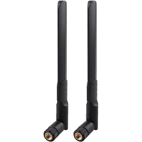 2 Pack Dual Band WiFi Antenna 2.4GHz 5GHz 5.8GHz 8dBi MIMO RP-SMA Male Omnidirectional for Boat Bait Station IP Security Camera (1/4)