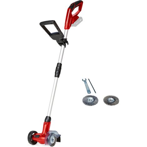 Einhell Akku-Fugenreiniger GC-CC 18 Li Solo Power X-Change (stufenloser Teleskop-Führungsholm, wechselbare Bürsten, Lieferung ohne Akku und Ladegerät)