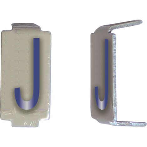 Lot 25 lettres J 6x11 Alu ivoire/bleu MICHAUD CD031