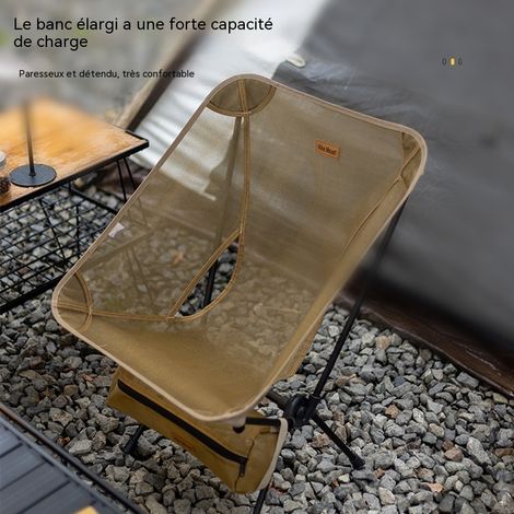 chaise lune aerée en aluminium exterieur pliante pour camping et loisirs leger pour plage et peche portable avec sac de rangement (1/5)