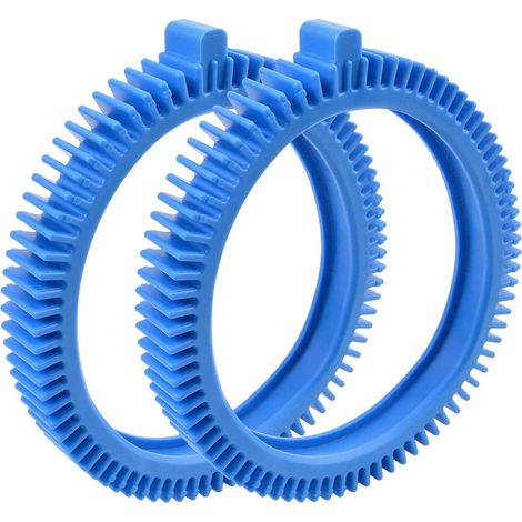 Juego de 2 neumáticos delanteros azules 896584000-143 con neumáticos de repuesto universales Super Hump con tacos para limpiadores de piscinas Polaris 180, 280, 360 y 380. (1/4)