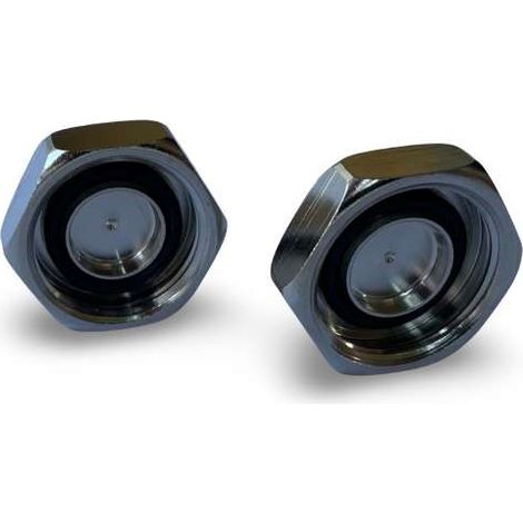 Verschlusskappe für Hahnblock mit Dichtung DN 20 (3/4") IG, Eurokonus 2 Stück