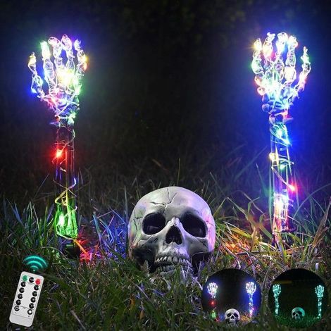 Squelette lumineux - MAXEE - Halloween - LED verte - Télécommande 15 m - Câble 5 m 8 modes (1/5)