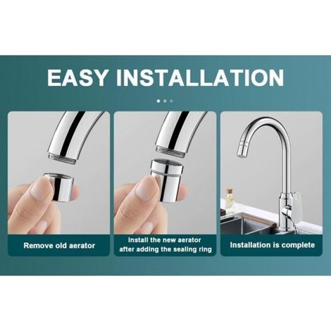 Aérateur Robinet Double Jet – Économie d’Eau 40% – Filtre Multicouche – M18 (1/5)