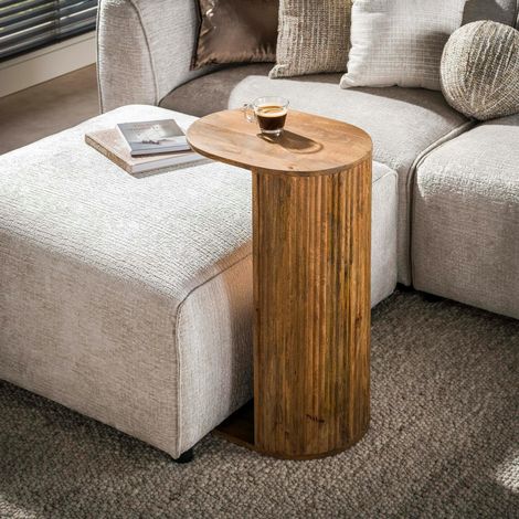 Table d'appoint en bois rainuré pour ordinateur DELHI (1/5)