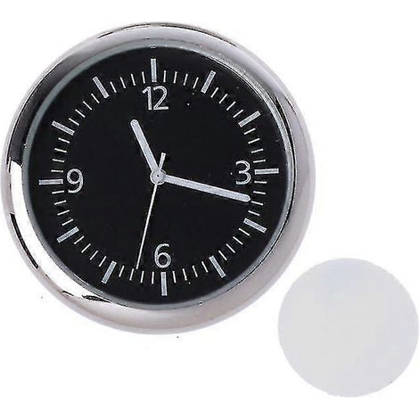 Horloge de voiture universelle adhésive, montre électronique, décoration phosphorescente pour tableau de bord de SUV-Black