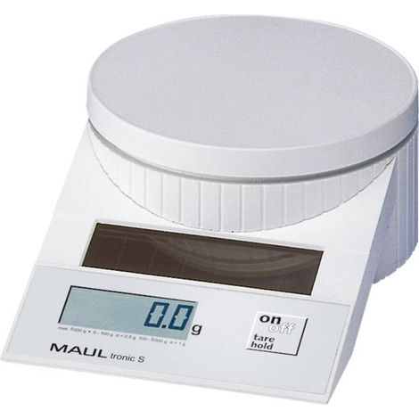 Maul MAULtronic S 5000 Bilancia per lettere 1515002 Portata max. 5 kg Risoluzione 2 g, 5 g Bianco (1/5)