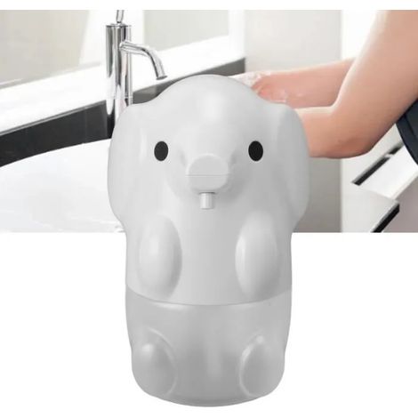 Sonew Distributeur de mousse de savon domestique Distributeur de savon moussant automatique, éléphant deco distributeur Blanc (1/4)