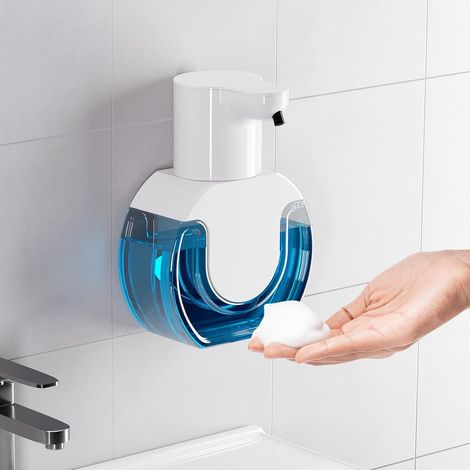 Automatischer, berührungsloser Seifenspender, 420 ml USB-Schaumseifenspender, Wandmontierter automatischer Handseifenspender für Bad, Küche, Büro - AquaForge (1/4)