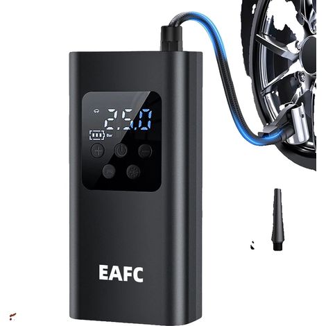 Compresseur d'air portable pour voiture, 150 PSI, vitesse de gonflage de 30L/min, batterie rechargeable, manomètre numérique, design compact (1/5)