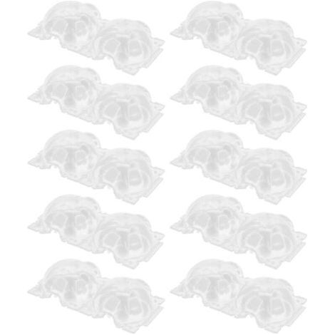 QORVA
-10 pièces de 12 cm de boîte de reproduction de plantes, récipient en plastique, dispositifs d'enracinement transparents pour le jardinage à domicile,DUBUNS
