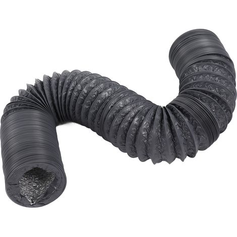 Kit de ventilation pour ventilateur de conduit avec tuyau télescopique silencieux en feuille d'aluminium + collier de serrage en acier inoxydable, 1 mètre de long et 6 pouces de diamètre. (1/5)