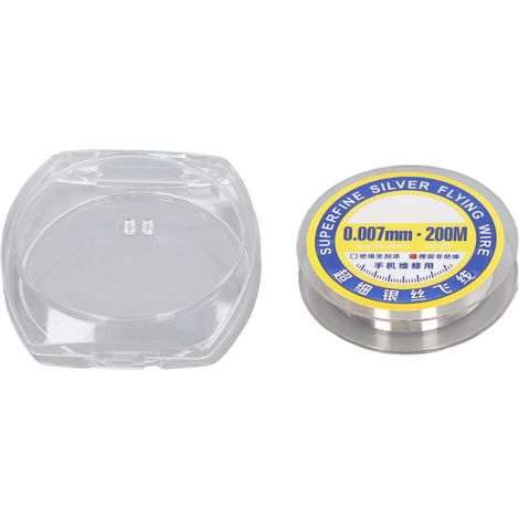 Fil d'argent ultrafin de 0,007 mm, fil de réparation électronique, réparation électronique industrielle. (1/5)