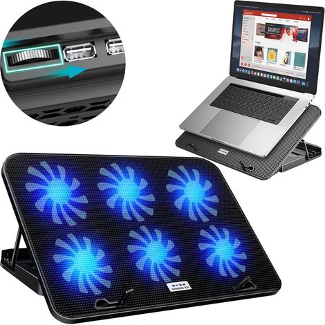 Base di raffreddamento per laptop Strado LCP6 - Nera