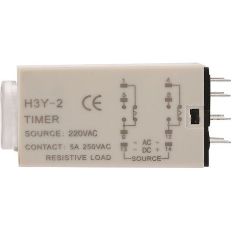 il relè temporizzatore di ritardo AC 220V H3Y-2 da 0 a 10 secondi (1/4)