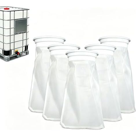 Lot 5 Filtres IBC Nylon, 100 Mesh, Eau Pluie, Citerne, Conteneur, Remplacement, Jardin, Agriculture, Feuilles (1/5)