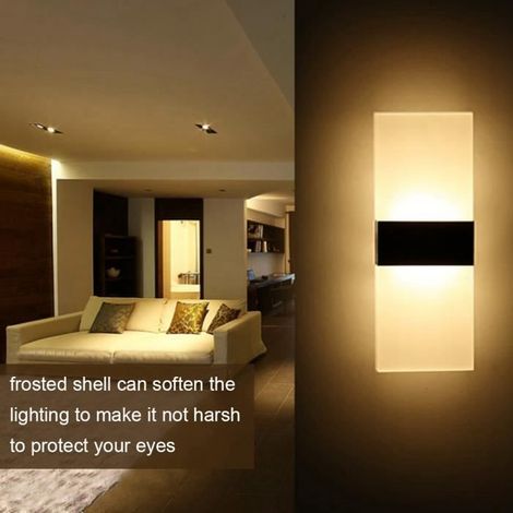 Applique murale à LED de bains avec lampe murale décorative au lit(lumière chaude (angle droit noir) 2911) - OHL (1/4)