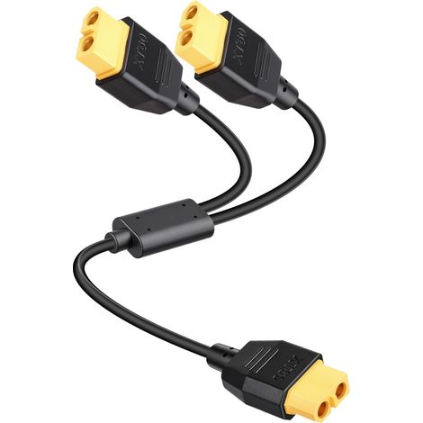Câble adaptateur en Y 20 AWG 6 A XT60 femelle vers 2 femelles (1/5)
