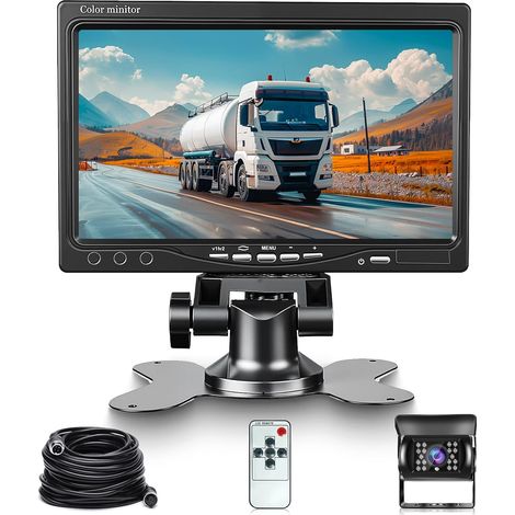 7 Inch TFT LCD Monitor System Kit 12V - 24V + IP68 Waterproof Night Vision Reverse Camera for Bus/Trailer/Van/Truck/Camper (1/5)