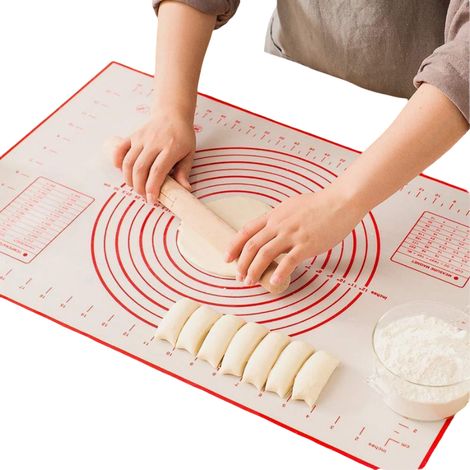 Tapis De Pâtisserie En Silicone - Non Adhérent - Avec Graduations - Résistant À La Chaleur Jusqu'à 260 °C - Antidérapant - Pour Pétrissage Et Abaissement De Pâte - 1 Pièce (1/5)