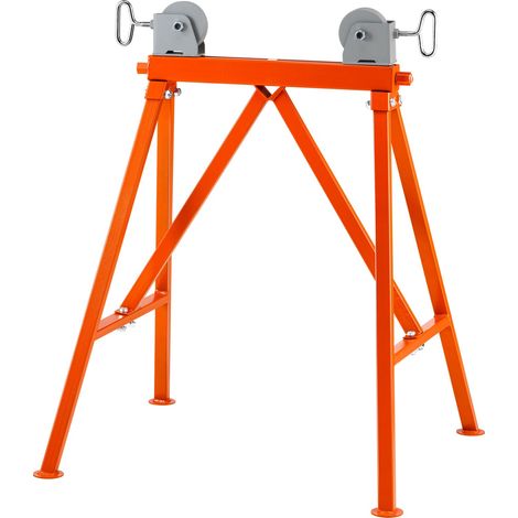 Support de tuyau avec tête à rouleau, capacité de charge robuste 1134 kg, adapté aux tuyaux de 5-91 cm, support de tuyau à rouleau en acier 45 pour canalisations, construction de bâtiments (1/5)