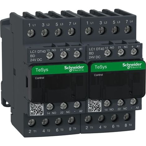 Contattore invertitore TeSys LC2D 4P 40A AC-1 440V bobina 24Vdc - LC2DT40BD