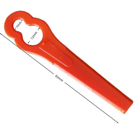 TAISHENGDA-100 lames en plastique pour coupe-bordures sans fil BG-CT 18 Li, RG-CT 18/1 Li, GE-CT 18 Li (orange, grands trous 12 mm, petits trous 7 mm)
