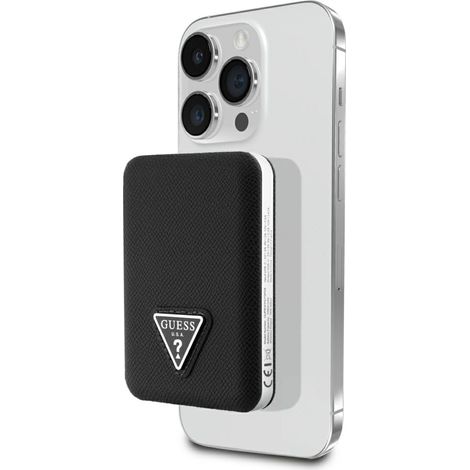 Guess Grained Triangle Induktive Powerbank 5000mAh 15W USB-C MagSafe Schwarz (1/5)