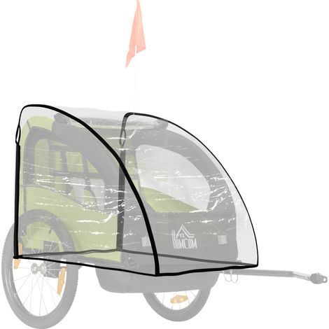HOMCOM Baby Bike Trailer Cover, Bicycle Trailer Storage Cover Anti Dust Rain (1/5)