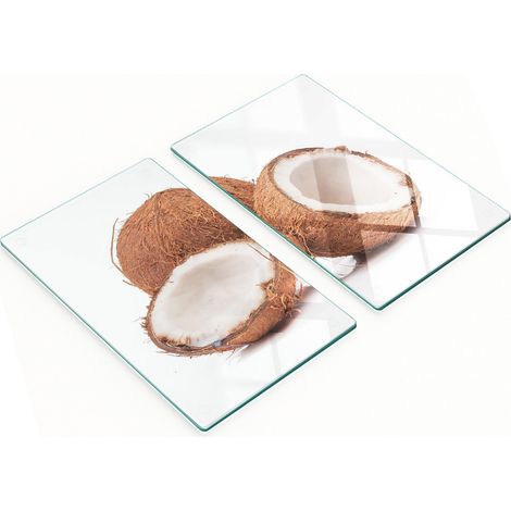 Tablas de cortar de vidrio para cocina con dise帽o de coco 2x30x52 cm