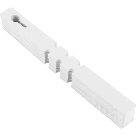 Lot de 100 étiquettes de jardin en plastique blanc, piquets de marquage pour plantes, accessoires de décoration extérieure, marqueurs de culture pour potager (1/5)