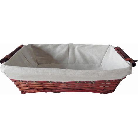 Cesto da confezionamento rettangolare in vimini marrone (kit da 5)