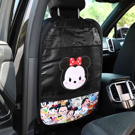 (Exklusiv in Südostasien erhältlich) Autositz-Rückenlehnenkissen aus Leder mit niedlichem Mausmuster, stoß- und abriebfest, Design mit weiblicher Maus (1/5)