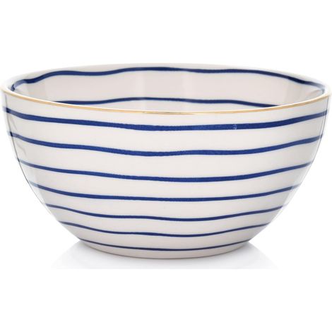 Steingutschale 15 cm, Marineblau und Gold, 500 ml, Siren Duka (1/5)