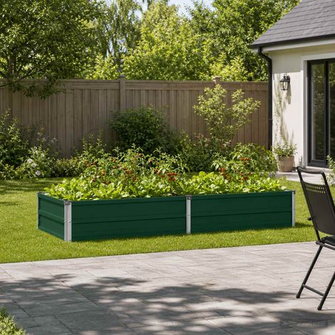 vidaXL Cama de Jardín Elevada Verde 160 x 80 x 24 cm (1/5)