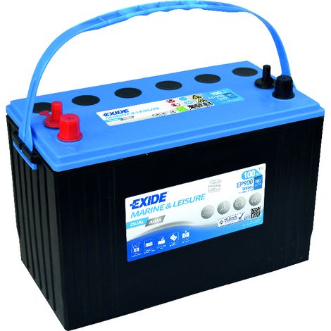 Batería marina Exide ep900 12V 100Ah 720A arranque