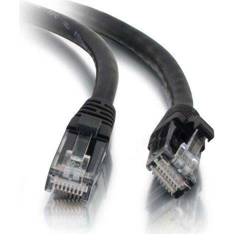 Cbl/3M Mlded/Btd Black CAT5E PVC UTP PA Cordon de raccordement - RJ45 (M) - RJ45 (M) - 3 m - CAT 5e - non blindé - noir