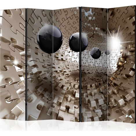 Paravento - Golden Jigsaw II [Room Dividers] - 225x172 (1/4)