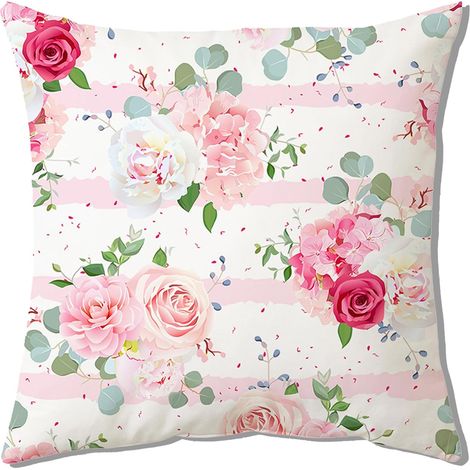 Lot de 2 Housse Coussin 45x45 Fleur Sauvages, Housse de Coussin Exterieur Aesthetic Moderne, Taies d'oreiller pour Canapé, Salon Chambre Chaise Lit Jardin (1/5)