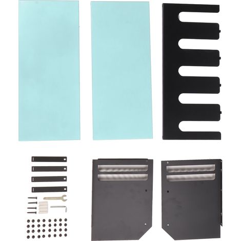 Support mural pour outils électriques, 5 fentes, range-perceuses robuste, étagère de rangement pour perceuse, pour garage atelier entrepôt, bleu (1/5)