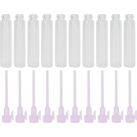 10 flacons mini brume vide 2ml rose - Lot de 10 vaporisateurs rechargeables pour échantillons de parfum, tube de remplissage inclus (1/5)
