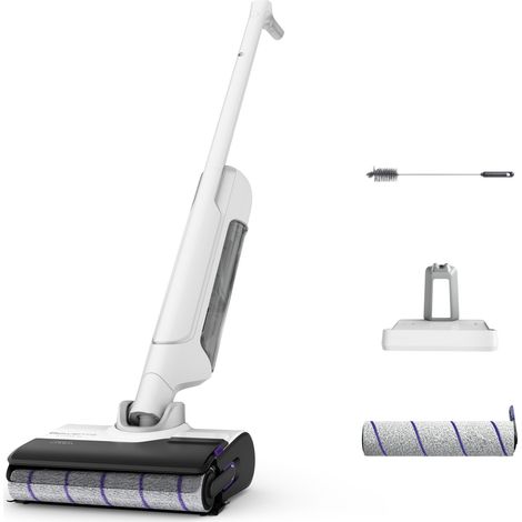 Rowenta X-Clean 10 GZ7540 Aspirateur balai Batterie Sec&humide Sans sac 200 W Argent, Blanc