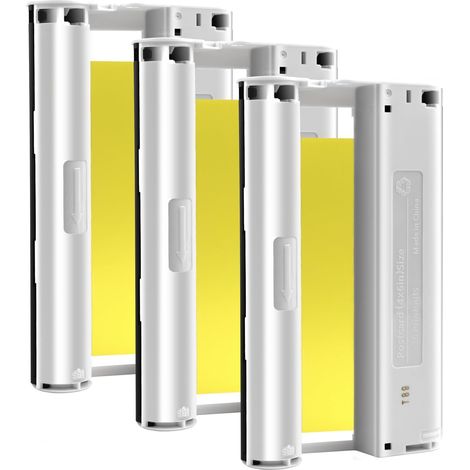 3PK Compatible for Canon Selphy KP-108IN 3115B001(AA) Cartouche KP-36IN Selphy CP Imprimante CP1500 CP1300 CP1200 CP1000 CP910 CP900 CP810, 3 Cartouches 100 x 148 mm (sans Papier Photo) (1/5)