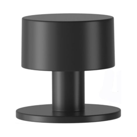 Butée Porte Adhésive Acier Inox 40mm Noir avec Caoutchouc (1/5)