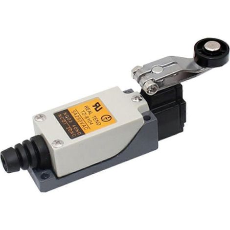 1 interrupteur de fin de course, étanche IP64, 5A/250V AC, à levier à galet, pour applications industrielles (1/4)