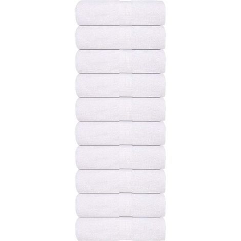 Toallitas de baño 10 uds blanco 15x21 cm 360 gsm 100 % algodón vidaXL